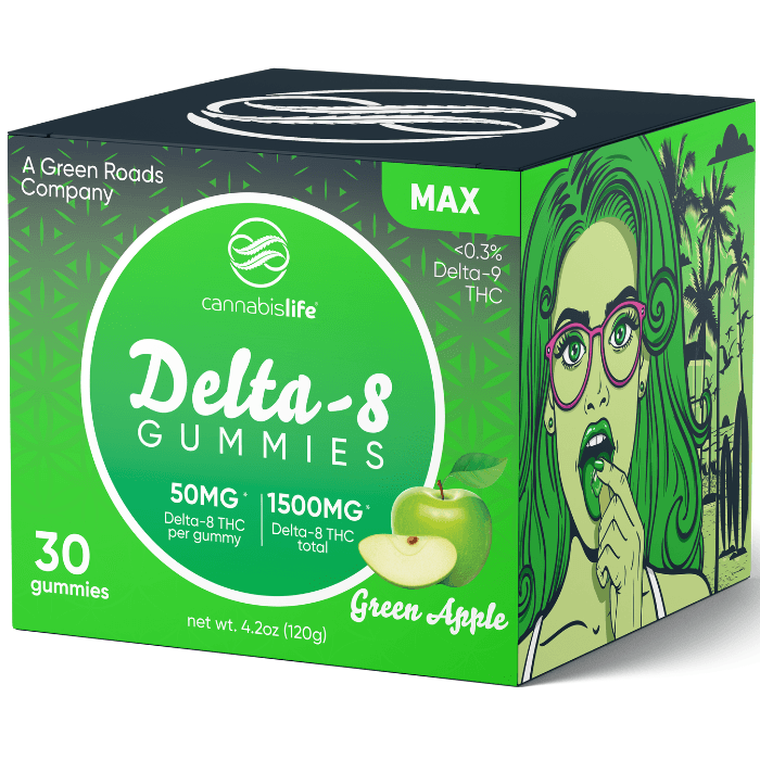 Cannabis Life Delta 8 Gummies (Green Apple)